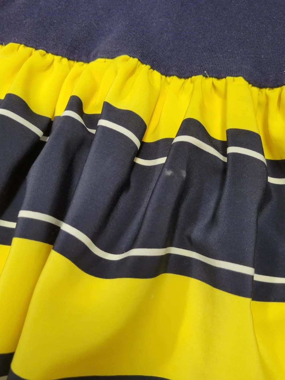 Ralph Lauren Navy and Yellow Striped Nautical Baby Girl Dress 6M